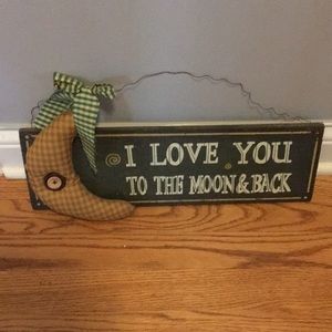 Love you to the moon and back wall art